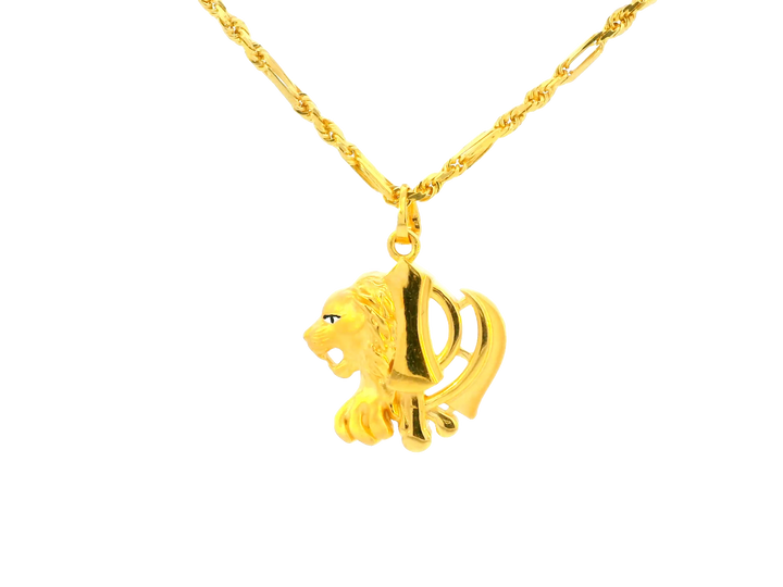 22K Yellow Gold Polished Pendant • 1 Inch
