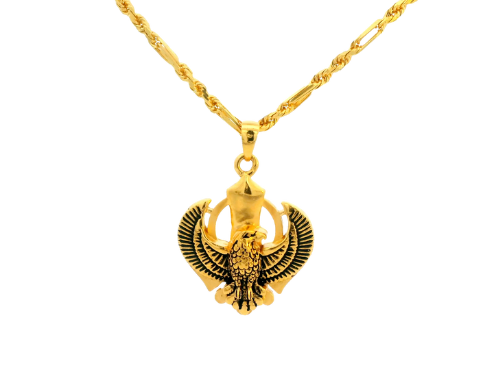 22K Yellow Gold Polished Pendant • 1 Inch