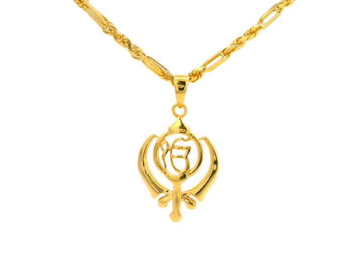 22K Yellow Gold Polished Pendant • 1 Inch