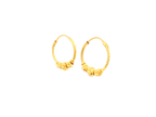22K Yellow Gold Polished Hoop Earrings