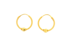 22K Yellow Gold Polished Hoop Earrings