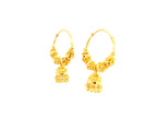 22K Yellow Gold Polished Hoop Earrings