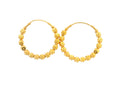 22K Yellow Gold Polished Hoop Earrings