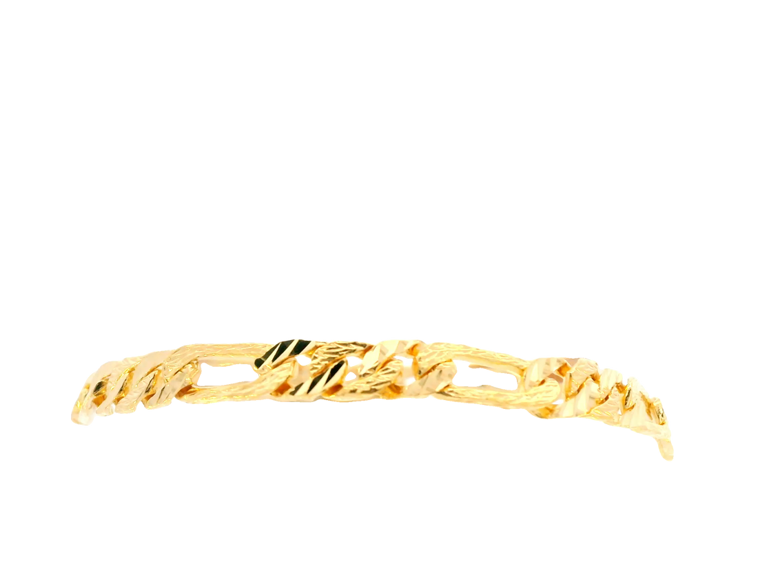 22K Yellow Gold Polished Bracelet with Lobster Lock • 8 Inches