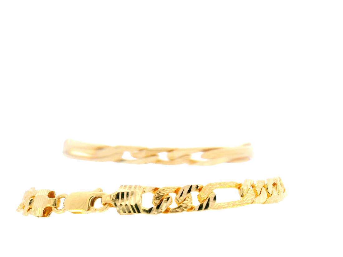 22K Yellow Gold Polished Bracelet with Lobster Lock • 8 Inches