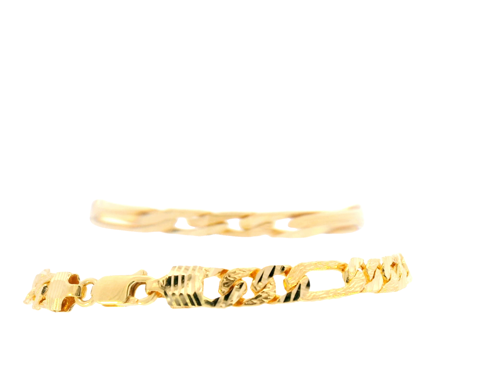 22K Yellow Gold Polished Bracelet with Lobster Lock