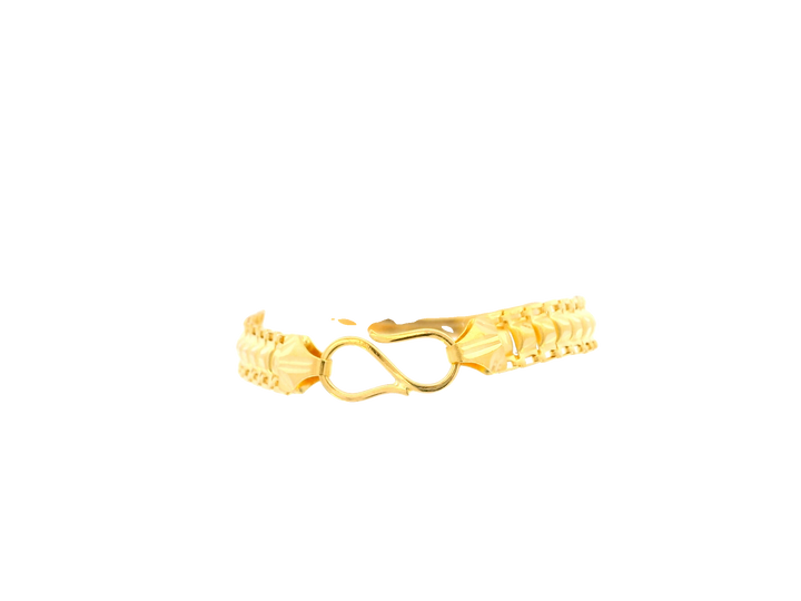 22K Yellow Gold Polished Bracelet with S Lock • 5 Inches