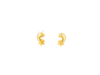 22K Yellow Gold Polished Stud Earrings