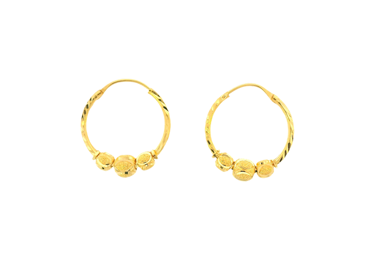 22K Yellow Gold Mini Hoop Earrings