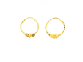 22K Yellow Gold Petite Hoop Earrings