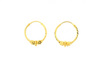 22K Yellow Gold Petite Hoop Earrings
