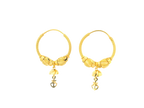 22K Yellow Gold Hoop Earrings