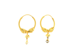 22K Yellow Gold Hoop Earrings