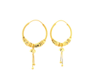 22K Yellow Gold Hoop Earrings