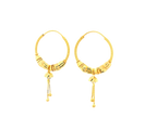 22K Yellow Gold Hoop Earrings