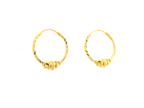 22K Yellow Gold Petite Hoop Earrings