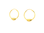 22K Yellow Gold Petite Hoop Earrings