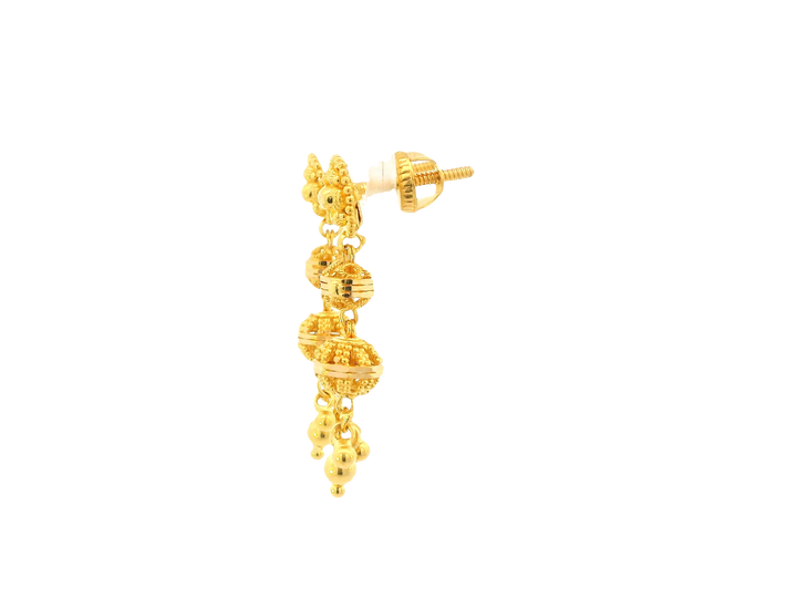 22K Yellow Gold Hanging Earrings