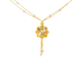22K Tri-Color Gold Chain – Yellow, White &amp; Rose Gold