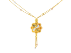 22K Tri-Color Gold Chain – Yellow, White &amp; Rose Gold