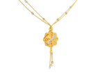 22K Tri-Color Gold Chain – Yellow, White &amp; Rose Gold
