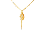 22K Tri-Color Gold Chain – Yellow, White &amp; Rose Gold