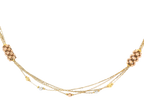 22K Tri-Color Gold Chain – Yellow, White &amp; Rose Gold