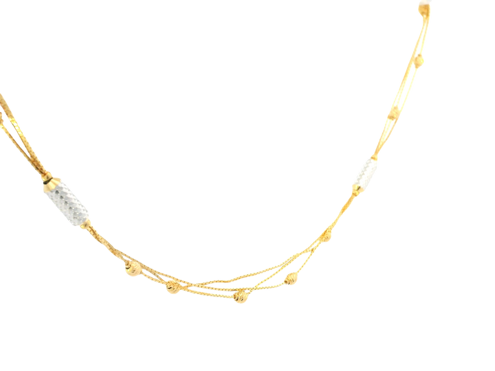 22K Two-Tone Gold Chain – Yellow &amp; White Gold