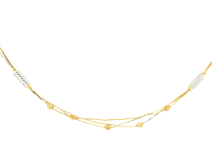 22K Two-Tone Gold Chain – Yellow &amp; White Gold
