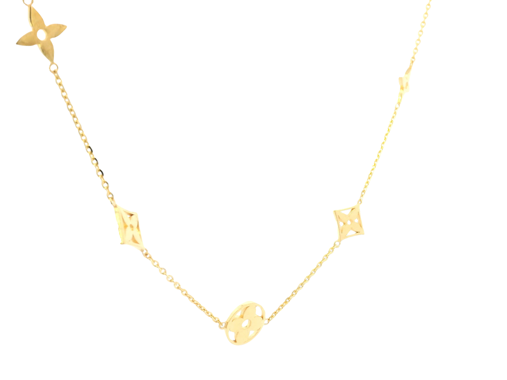 22K Yellow Gold Chain – Polished Finish with Lobster Lock