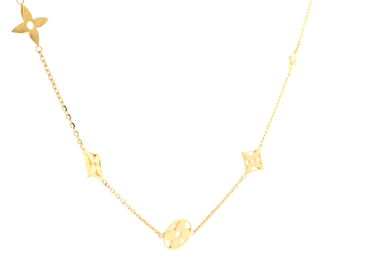 22K Yellow Gold Chain – Polished Finish with Lobster Lock