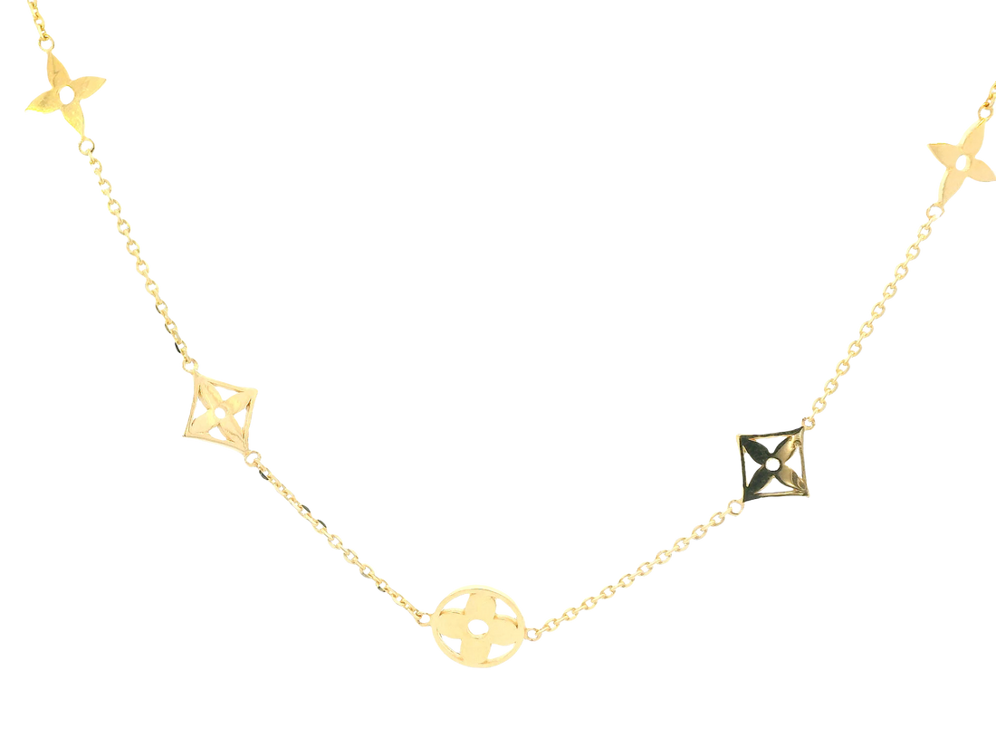22K Yellow Gold Chain – Polished Finish with Lobster Lock