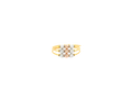 22K Tri-Color Gold Ring – Yellow, White &amp; Rose Gold