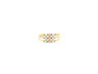 22K Tri-Color Gold Ring – Yellow, White &amp; Rose Gold