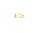 22K Tri-Color Gold Ring – Yellow, White &amp; Rose Gold