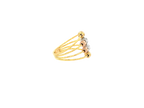 22K Tri-Color Gold Ring – Yellow, White &amp; Rose Gold