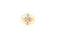22K Tri-Color Gold Ring – Yellow, White &amp; Rose Gold