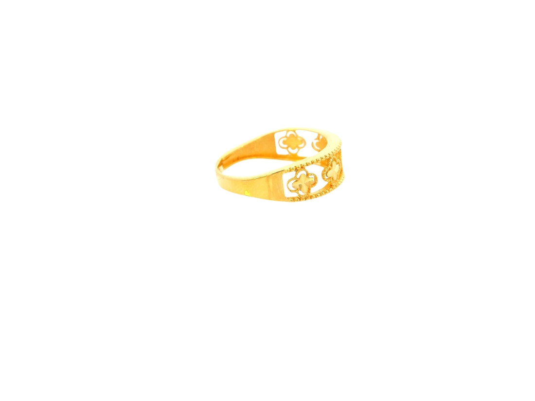 22K Yellow Gold Polished Ring – Elegant Lightweight Design