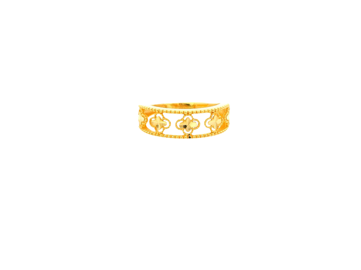 22K Yellow Gold Polished Ring – Elegant Lightweight Design