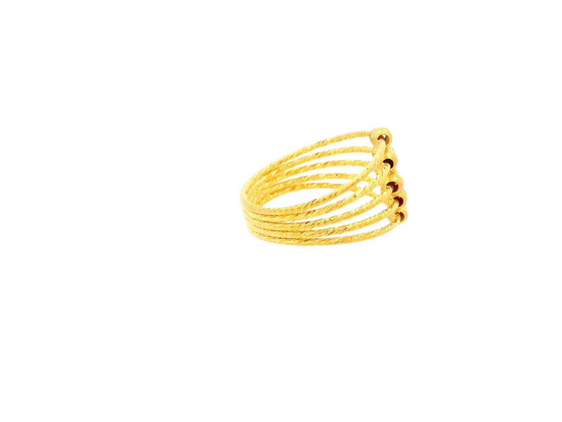 22K Yellow Gold Ring – Classic Polished Finish