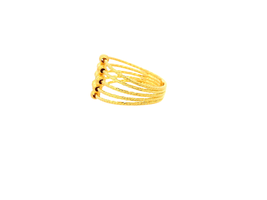 22K Yellow Gold Ring – Classic Polished Finish