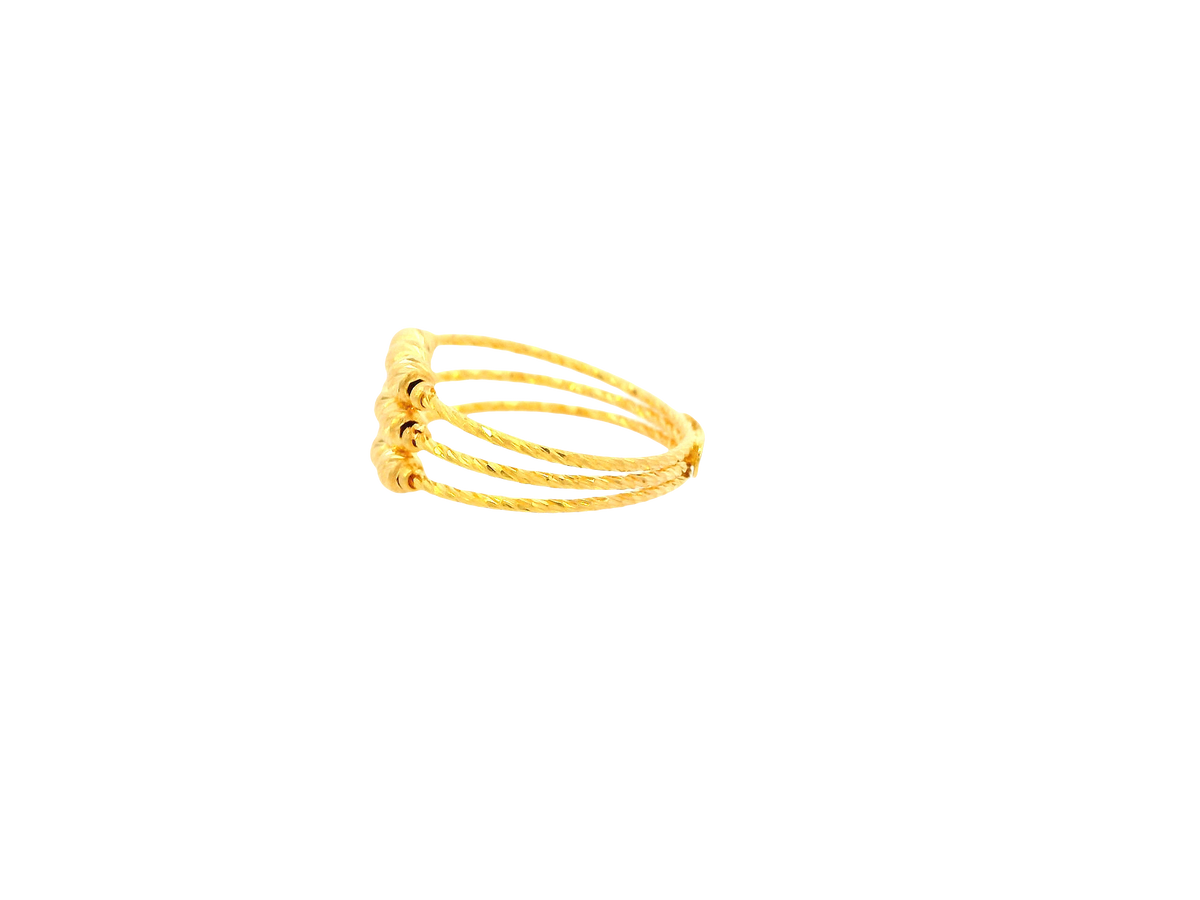 22K Yellow Gold Ring – Polished Finish