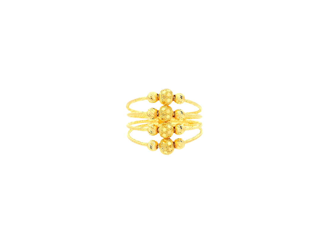 22K Yellow Gold Ring – Polished Traditional Design