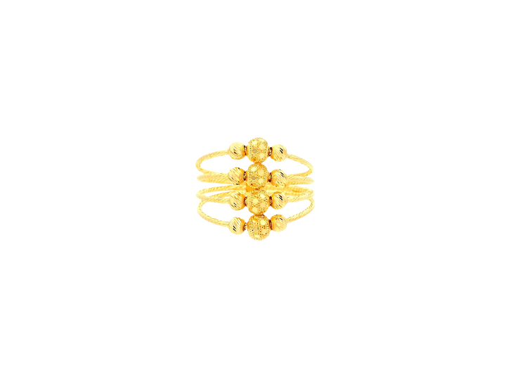 22K Yellow Gold Ring – Polished Traditional Design