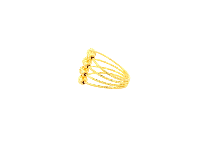 22K Yellow Gold Ring – Polished Traditional Design