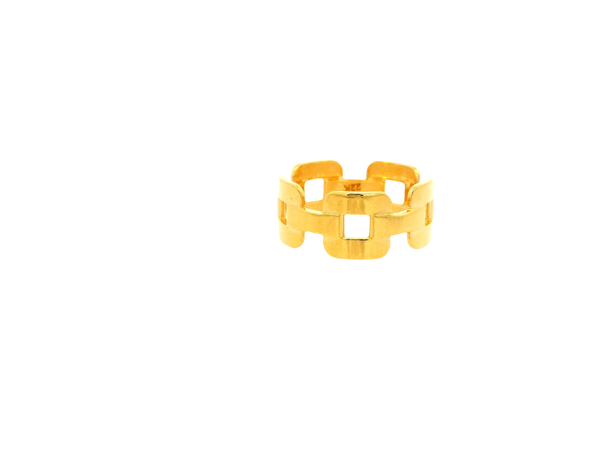22K Yellow Gold Ring – Sleek Polished Finish