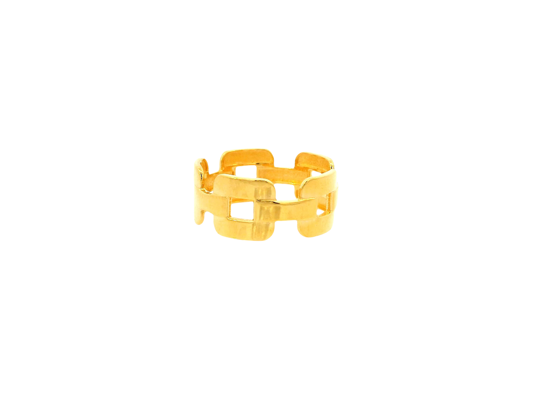 22K Yellow Gold Ring – Sleek Polished Finish