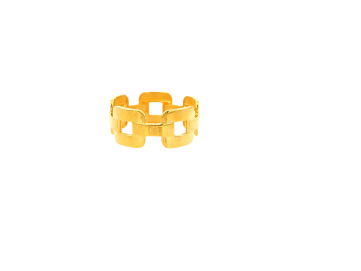 22K Yellow Gold Ring – Sleek Polished Finish