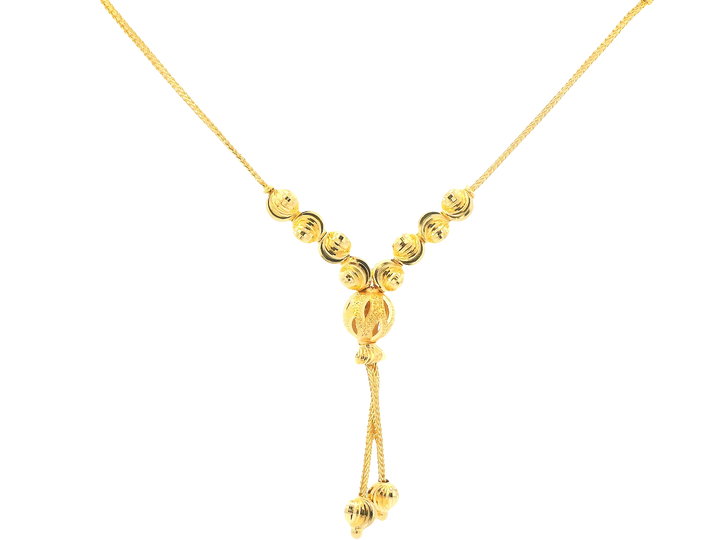 22K Yellow Gold Chain – Polished Finish with U-Lock