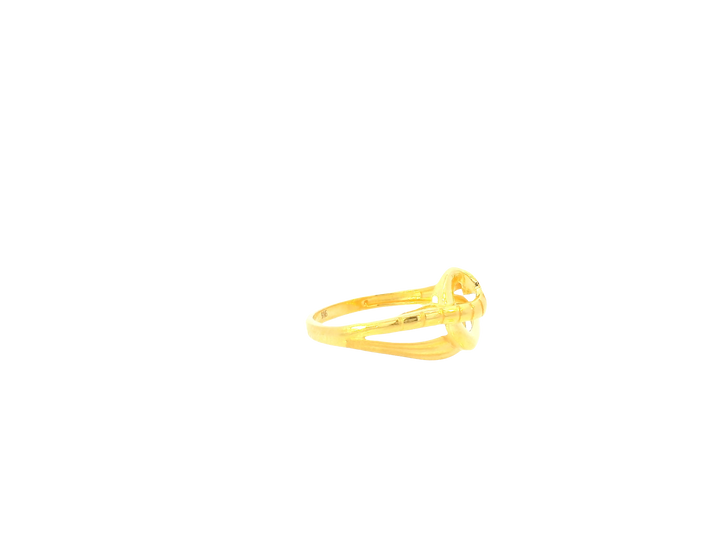 22K Yellow Gold Minimalist Ring – Polished Finish